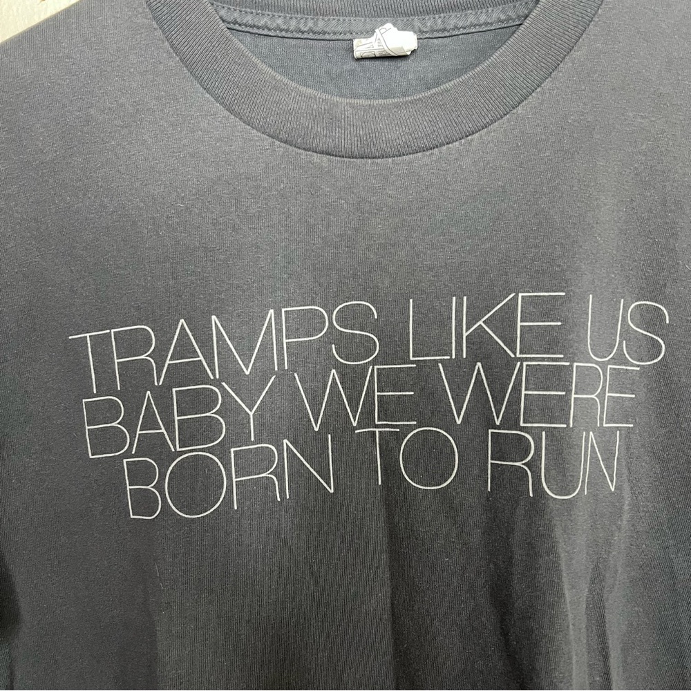 Bruce Springsteen Band Graphic Tee Shirt M Born to Run Tramps Like Us Lyrics - Picture 4 of 8